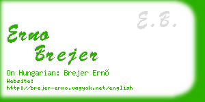 erno brejer business card