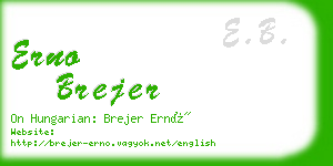 erno brejer business card